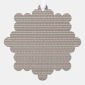 Vrolijk Kerstmis Elegant & Modern aanpassen Ornament Kaart (Achterkant)