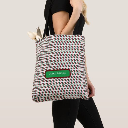 Vrolijk Kerstmis Elegant & Modern aanpassen Tote Bag (Dichtbij)