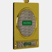 Vrolijk Kerstmis Elegant & Modern aanpassen Verguld Banner Ornament (Rechts)