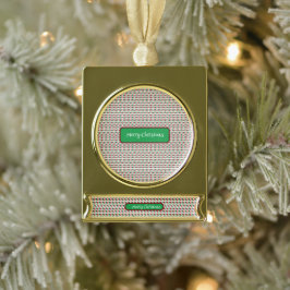 Vrolijk Kerstmis Elegant & Modern aanpassen Verguld Banner Ornament