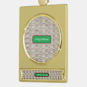 Vrolijk Kerstmis Elegant & Modern aanpassen Verguld Banner Ornament (Links)