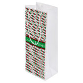 Vrolijk Kerstmis Elegant & Modern aanpassen Wijn Cadeautas (Achterkant Gekanteld)