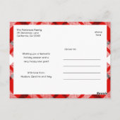 Vrolijk Kerstmis Elegant Rood Plaid Foto Vakantie Briefkaart (Achterkant)