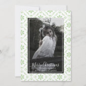 Vrolijk Kerstmis Elegant Script Foto Sneeuwvlok Feestdagenkaart (Voorkant)