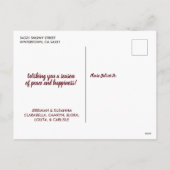 Vrolijk Kerstmis Elegant Script Typografie Foto Feestdagenkaart (Achterkant)