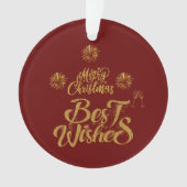 Vrolijk Kerstmis Elegant Trendy Ornament (voorkant)