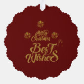 Vrolijk Kerstmis Elegant Trendy Ornament Kaart (Achterkant)