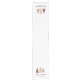 Vrolijk Kerstmis Elegante Bomen Custom Feestelijk  Korte Tafelloper (Voorkant)