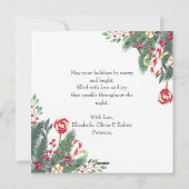 Vrolijk Kerstmis Elegante Kerstmis Groet Foto Feestdagenkaart (Achterkant)