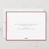 Vrolijk Kerstmis elegante script 3 foto collage Feestdagenkaart (Achterkant)