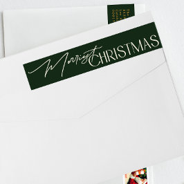 Vrolijk Kerstmis Emerald Groen Retouradres