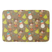 Vrolijk kerstmis en Snowman Badmat (Voorkant)
