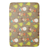 Vrolijk kerstmis en Snowman Badmat (Voorkant Verticaal)