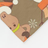 Vrolijk kerstmis en Snowman Fleece Deken (Hoek)