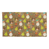 Vrolijk kerstmis en Snowman Kussensloop (Achterkant-Rechts)