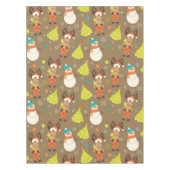 Vrolijk kerstmis en Snowman Tafelkleed (Voorkant)