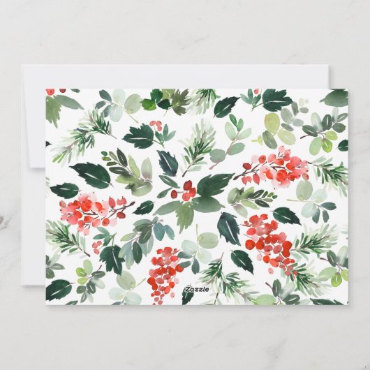 Vrolijk Kerstmis Familie Collage Kleurrijke Typogr Feestdagenkaart (Achterkant)