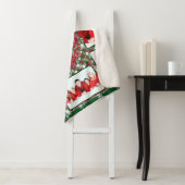 Vrolijk Kerstmis Familie Foto Collage Naam Sherpa Deken (In situ)