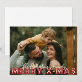 Vrolijk Kerstmis Familie Foto Kerstmis Kaart (Voorkant / Achterkant)