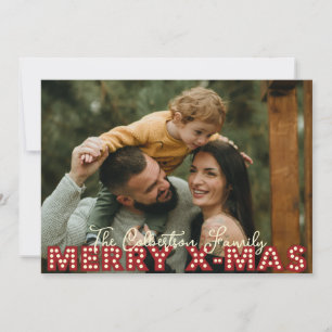 Vrolijk Kerstmis Familie Foto Kerstmis Kaart