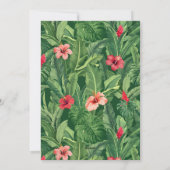 Vrolijk Kerstmis Familie Foto Tropisch Bloemblad Feestdagenkaart (Achterkant)