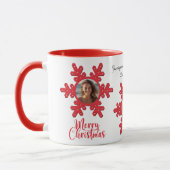 Vrolijk Kerstmis Familie Fotonaam Gepersonaliseerd Mok (Links)