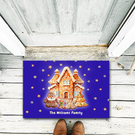 Vrolijk Kerstmis Familie Gepersonaliseerde Naam Na Deurmat