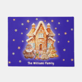 Vrolijk Kerstmis Familie Gepersonaliseerde Naam Na Deurmat (Voorkant)