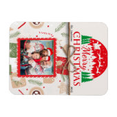 Vrolijk Kerstmis Familie Magnet Fotokaart Magneet (Horizontaal)