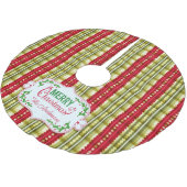 Vrolijk Kerstmis Familienaam Elegant Patroon Kerstboom Rok (Gekanteld)