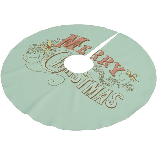 Vrolijk Kerstmis Fancy Tekstontwerp 2 Kerstboom Rok (Gekanteld)