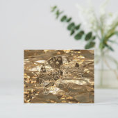 Vrolijk Kerstmis Faux Gold Folie Angels Elegant Feestdagenkaart (Staand voorkant)