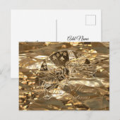 Vrolijk Kerstmis Faux Gold Folie Angels Elegant Feestdagenkaart (Voorkant / Achterkant)