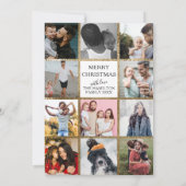 Vrolijk Kerstmis faux goud Multi Foto Feestdagenkaart (Achterkant)