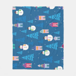 Vrolijk Kerstmis Feestelijk Patroon Ontwerp Fleece Deken