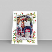 Vrolijk Kerstmis Foto Botanische Holly groen Feestdagenkaart