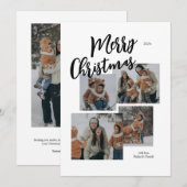 Vrolijk Kerstmis Foto Collage Kaart (Voorkant / Achterkant)