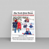 Vrolijk Kerstmis Foto Collage Krant Feestdagenkaart