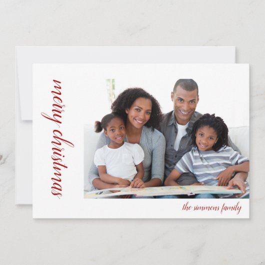 Vrolijk Kerstmis foto gepersonaliseerd | FEESTDAGE (Voorkant)