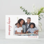 Vrolijk Kerstmis foto gepersonaliseerd | FEESTDAGE (Staand voorkant)