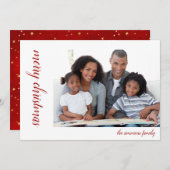 Vrolijk Kerstmis foto gepersonaliseerd | FEESTDAGE (Voorkant / Achterkant)