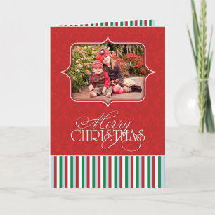 Vrolijk Kerstmis Foto Gevouwen Kaart