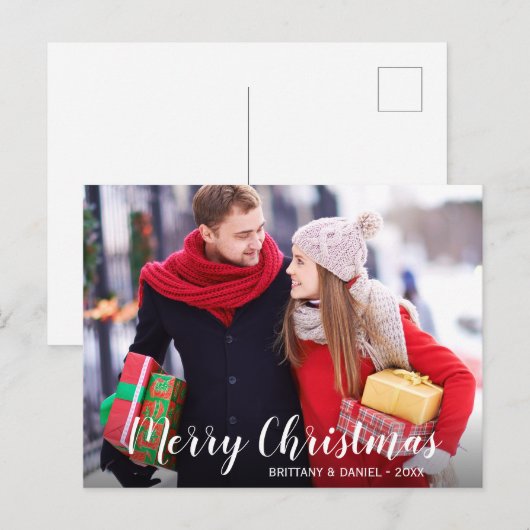 Vrolijk Kerstmis Foto Koppel Briefkaart WS (Voorkant / Achterkant)