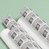 Vrolijk Kerstmis Foto Krant Custom Cadeaupapier