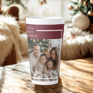 Vrolijk Kerstmis Foto Latte Mok
