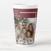 Vrolijk Kerstmis Foto  Latte Mok (Voorkant)