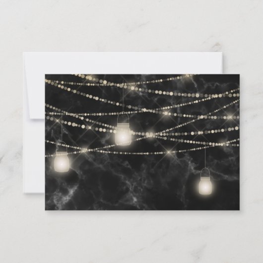 Vrolijk Kerstmis Foto Lichten Marmeren Goud Custom Kaart (Achterkant)