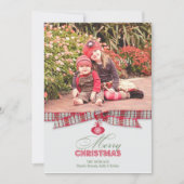 Vrolijk Kerstmis Foto Lint Kaart (Voorkant)