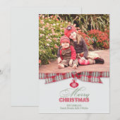 Vrolijk Kerstmis Foto Lint Kaart (Voorkant / Achterkant)