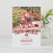 Vrolijk Kerstmis Foto Lint Kaart (Staand voorkant)